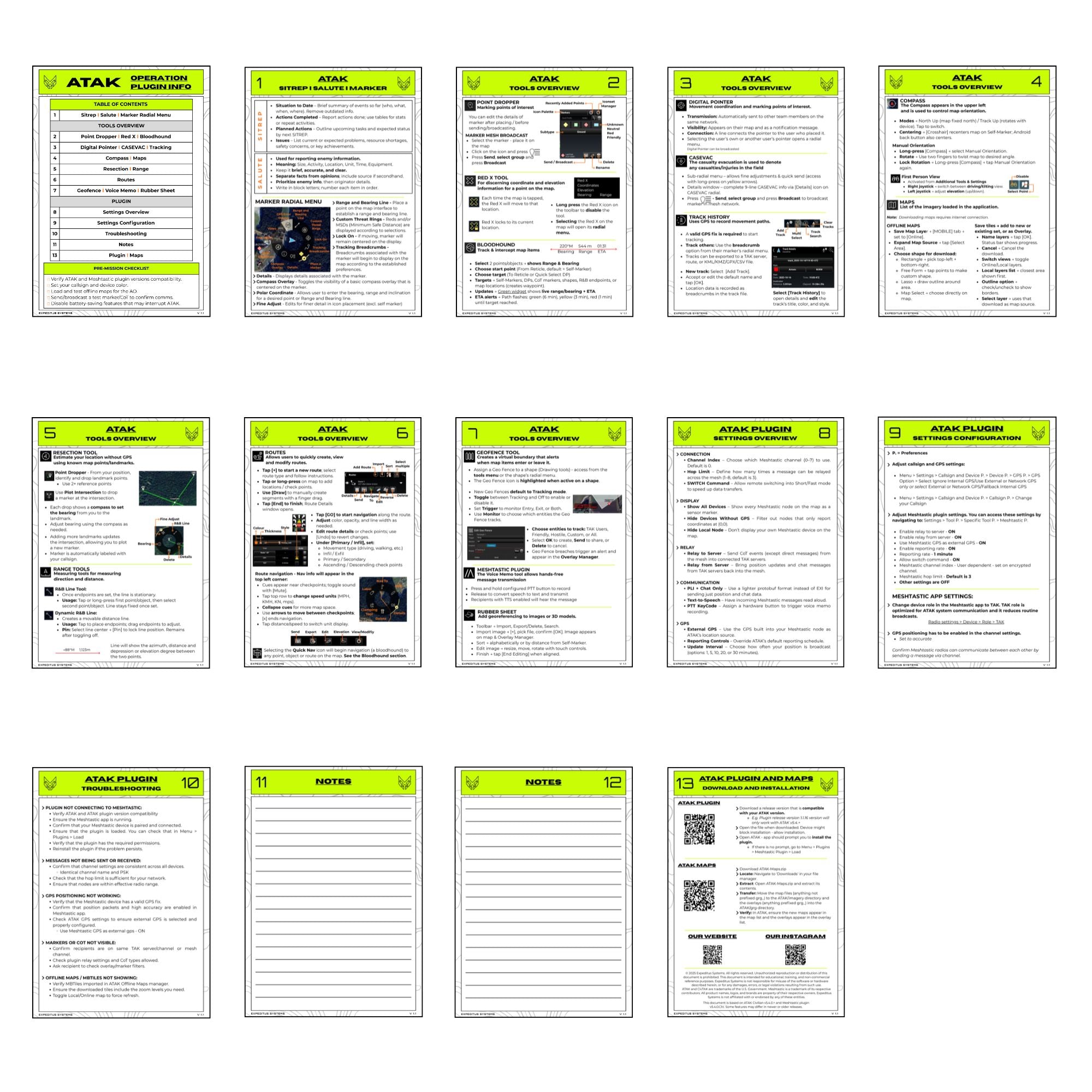 ATAK Field Cards - MeshTak edition (Digital Version)