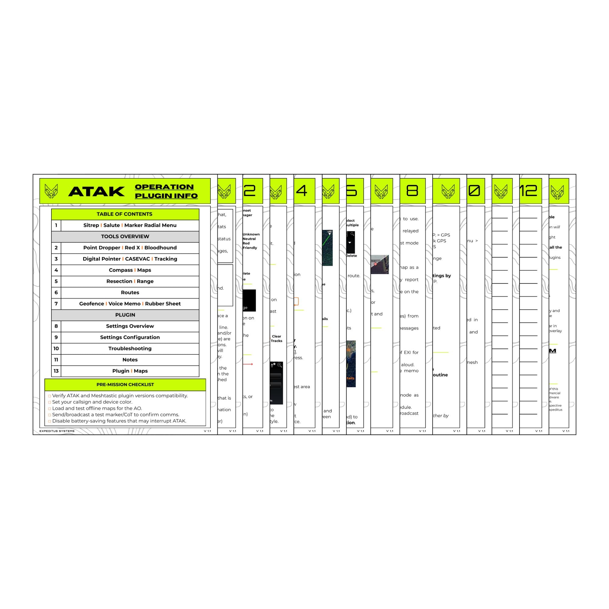 ATAK Field Cards - MeshTak edition (Digital Version)