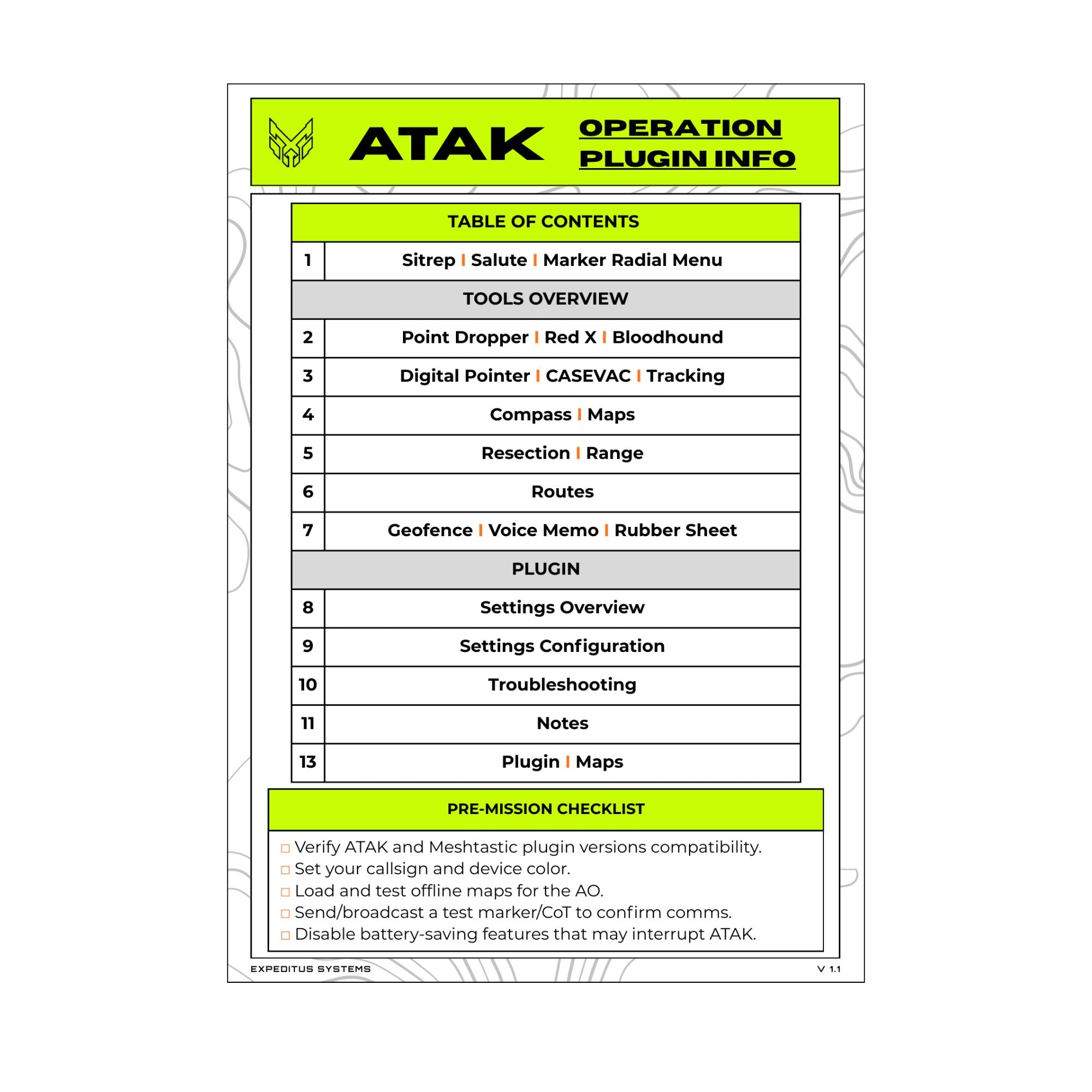 ATAK Field Cards - MeshTak edition (Digital Version)